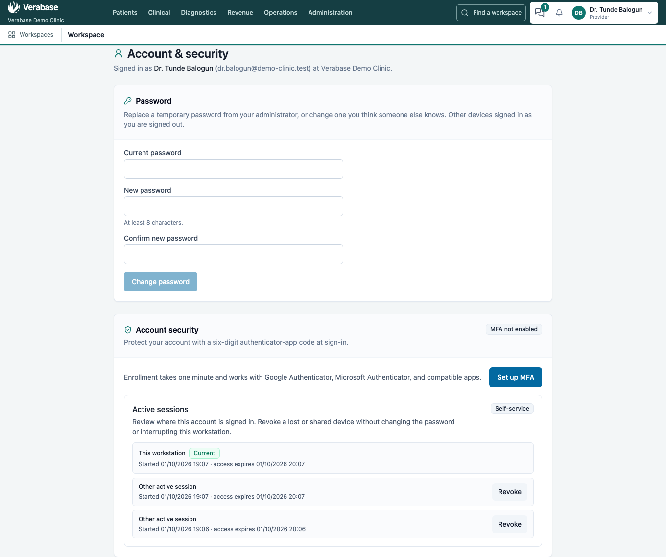 Account & security