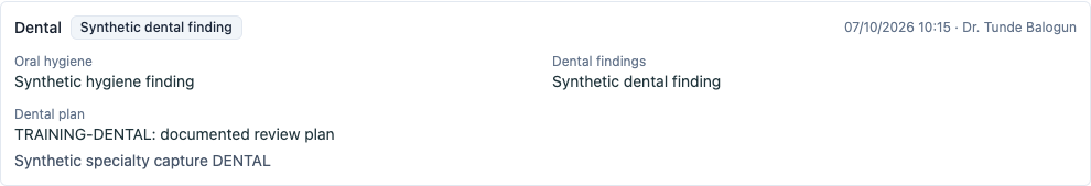 A dental observation
