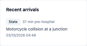 Saved ambulance handover in recent arrivals