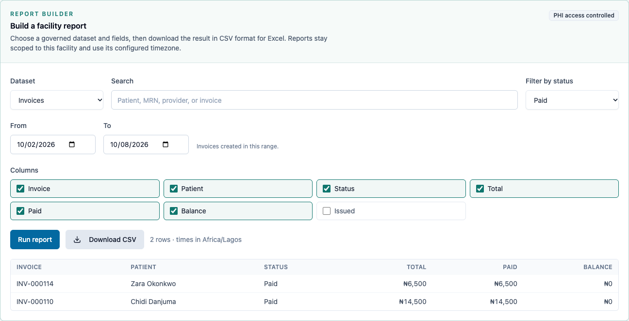 Paid invoices only