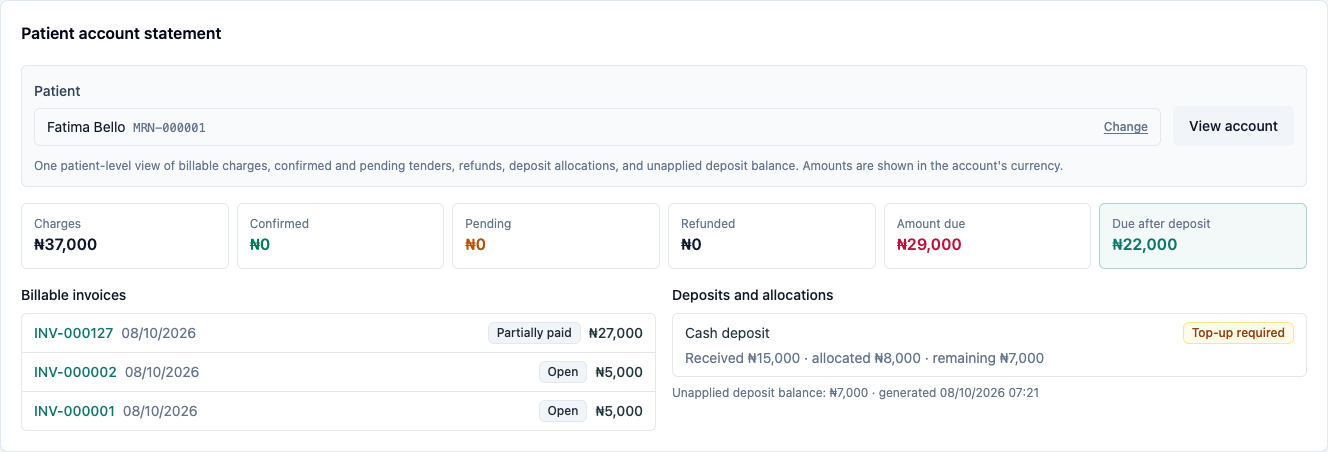 The account statement