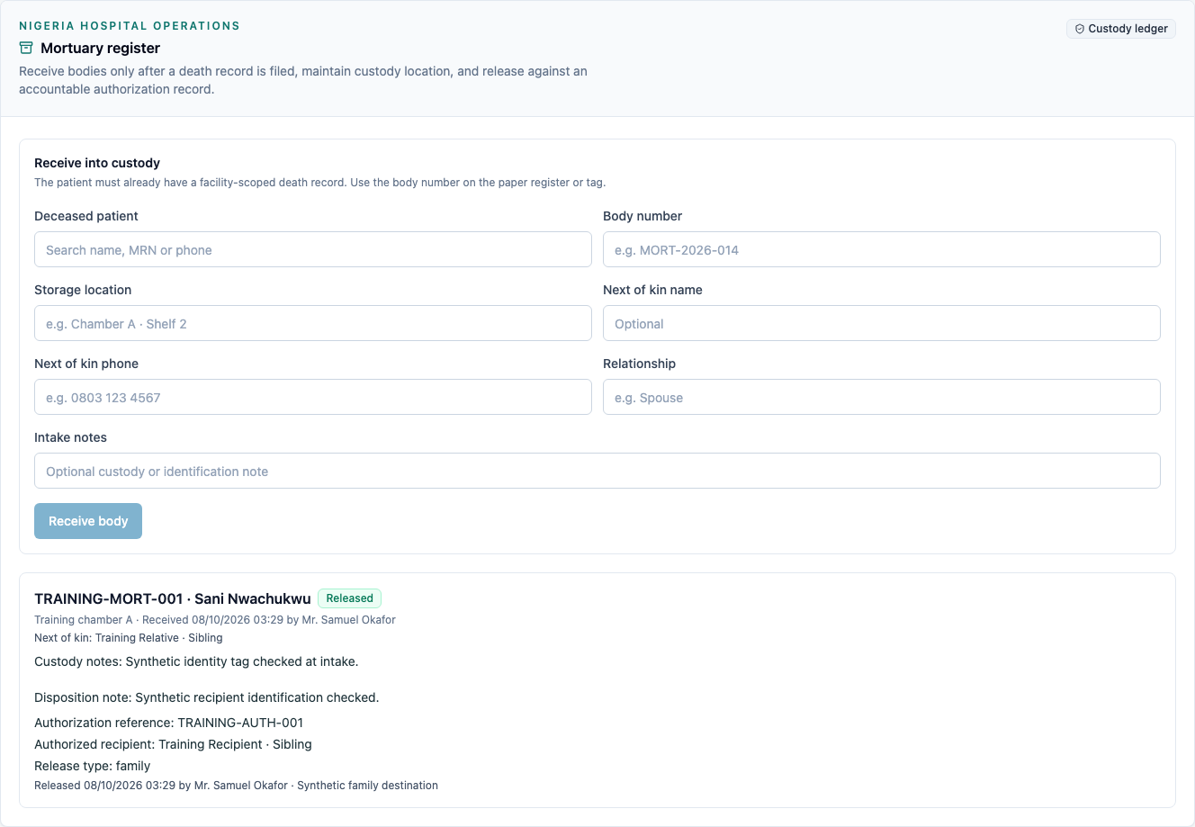 Authorized release with retained notes and recipient