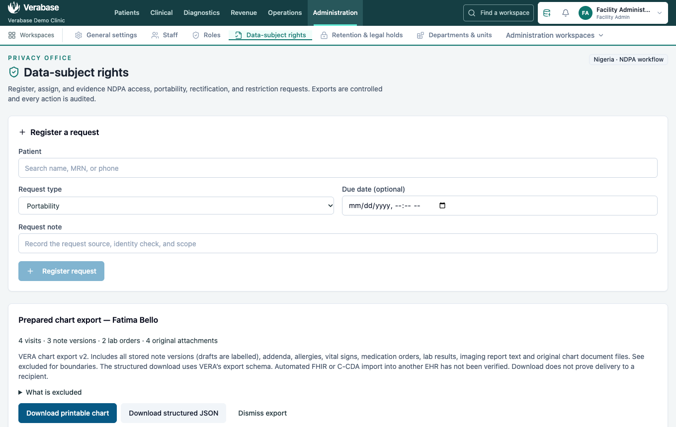 Export preview and download choices