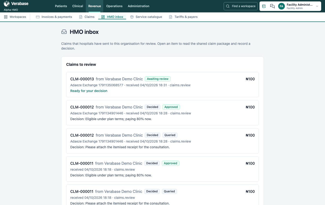 HMO inbox awaiting review