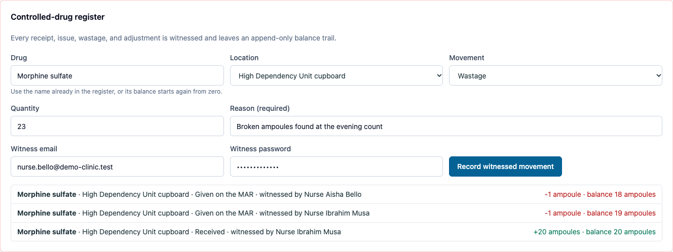 The register, and a refused wastage