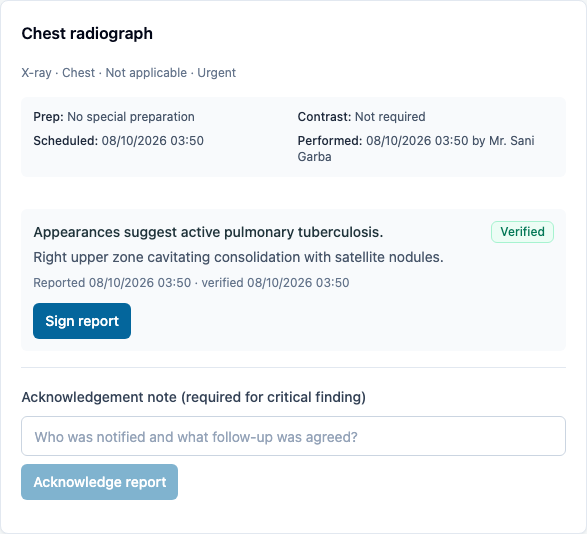 A verified report