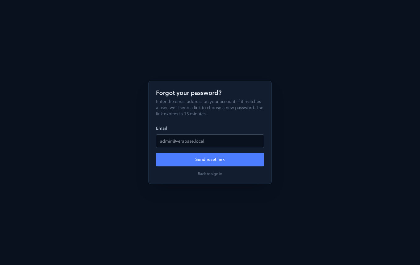 Forgot-password page