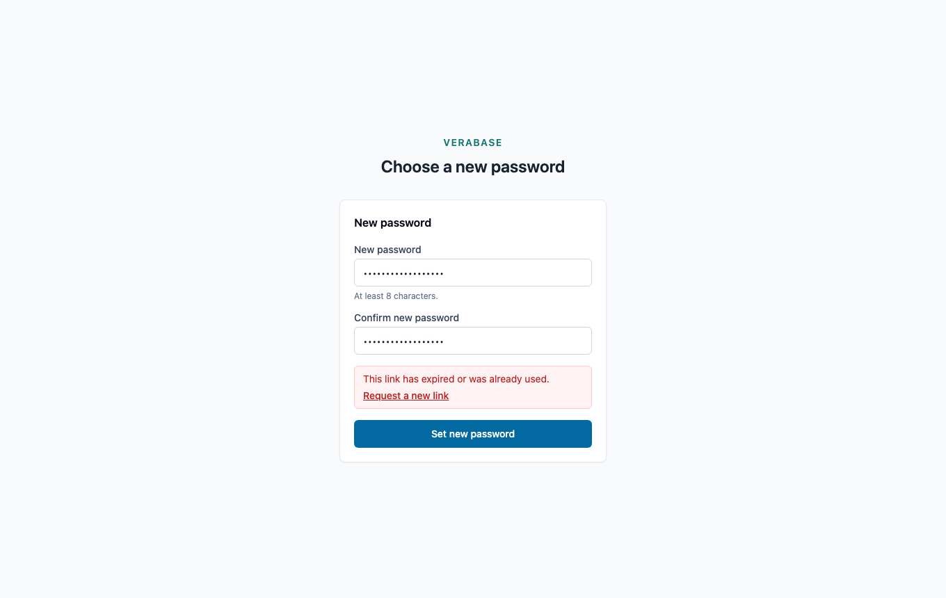 A used link is refused